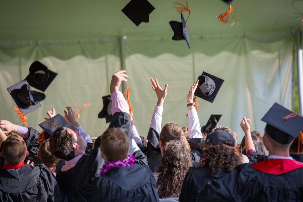 Photo of people graduating